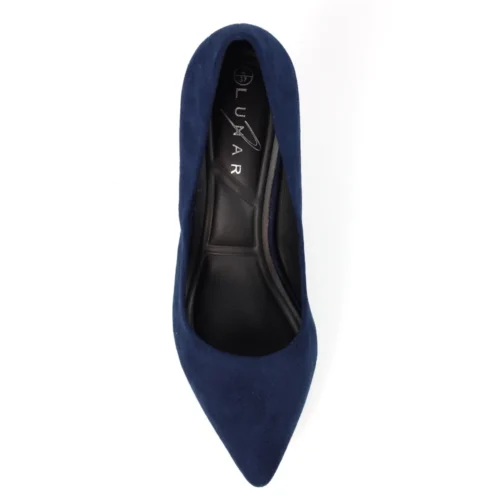 LUNAR Abby Navy Kitten Heel Court Shoe -Slipper Supply Store abby navy kitten heel court shoe p7300 418740 image