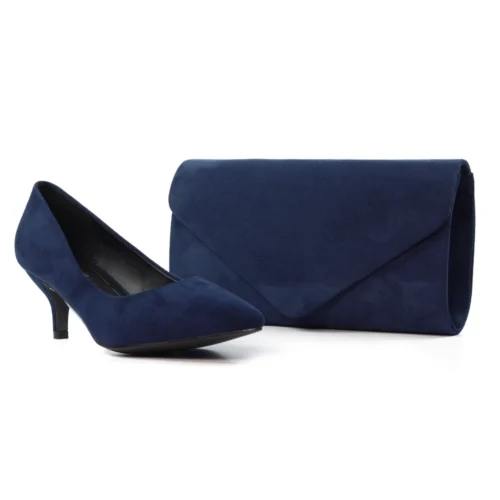 LUNAR Abby Navy Kitten Heel Court Shoe -Slipper Supply Store abby navy kitten heel court shoe p7300 418752 image