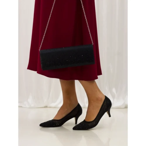 LUNAR Alisha Black Gemstone Kitten Heel -Slipper Supply Store alisha black gemstone kitten heel p6689 402215 image