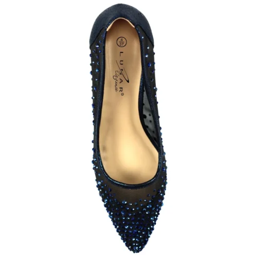 LUNAR Alisha Navy Gemstone Kitten Heel -Slipper Supply Store alisha navy gemstone kitten heel p6690 381562 image