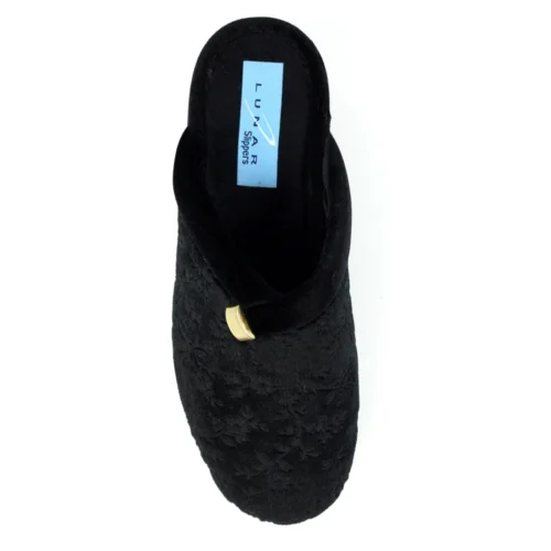 LUNAR Amaretto Black Mule Slipper -Slipper Supply Store amaretto black mule slipper p6856 389493 image