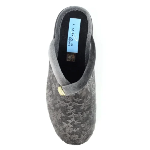 LUNAR Amaretto Grey Mule Slipper -Slipper Supply Store amaretto grey mule slipper p6868 390032 image