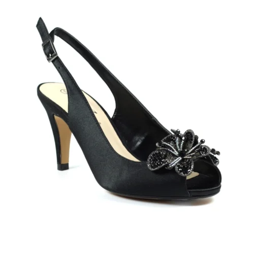 LUNAR Ankara Black Peep Toe Slingback -Slipper Supply Store ankara black peep toe slingback p5327 319651 image
