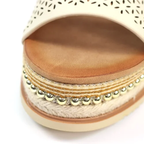 LUNAR Anya Beige Wedge Sandal -Slipper Supply Store anya beige wedge sandal p7418 425485 image