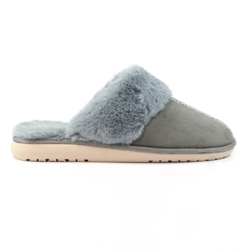 Aphrodite Grey Mule Slipper