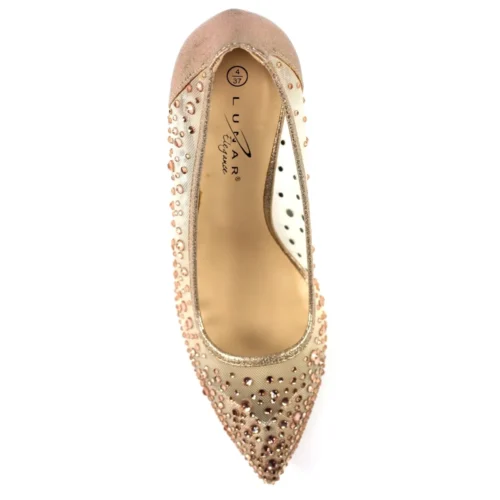 LUNAR Argo Rose Gold Mesh Court -Slipper Supply Store argo rose gold mesh court p6682 381425 image