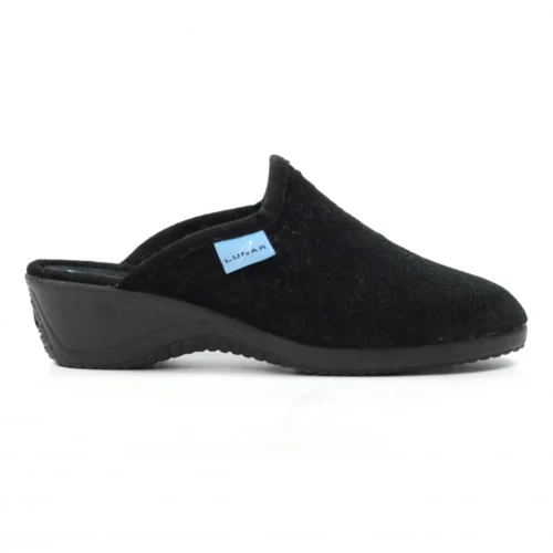 LUNAR Audrey Black Mule Slipper