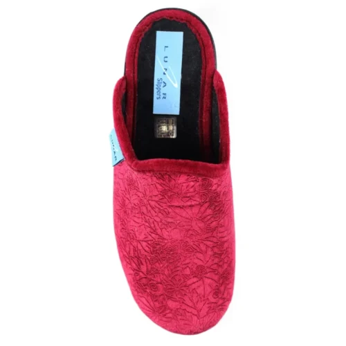 LUNAR Audrey Burgundy Mule Slipper -Slipper Supply Store audrey burgundy mule slipper p6805 386919 image