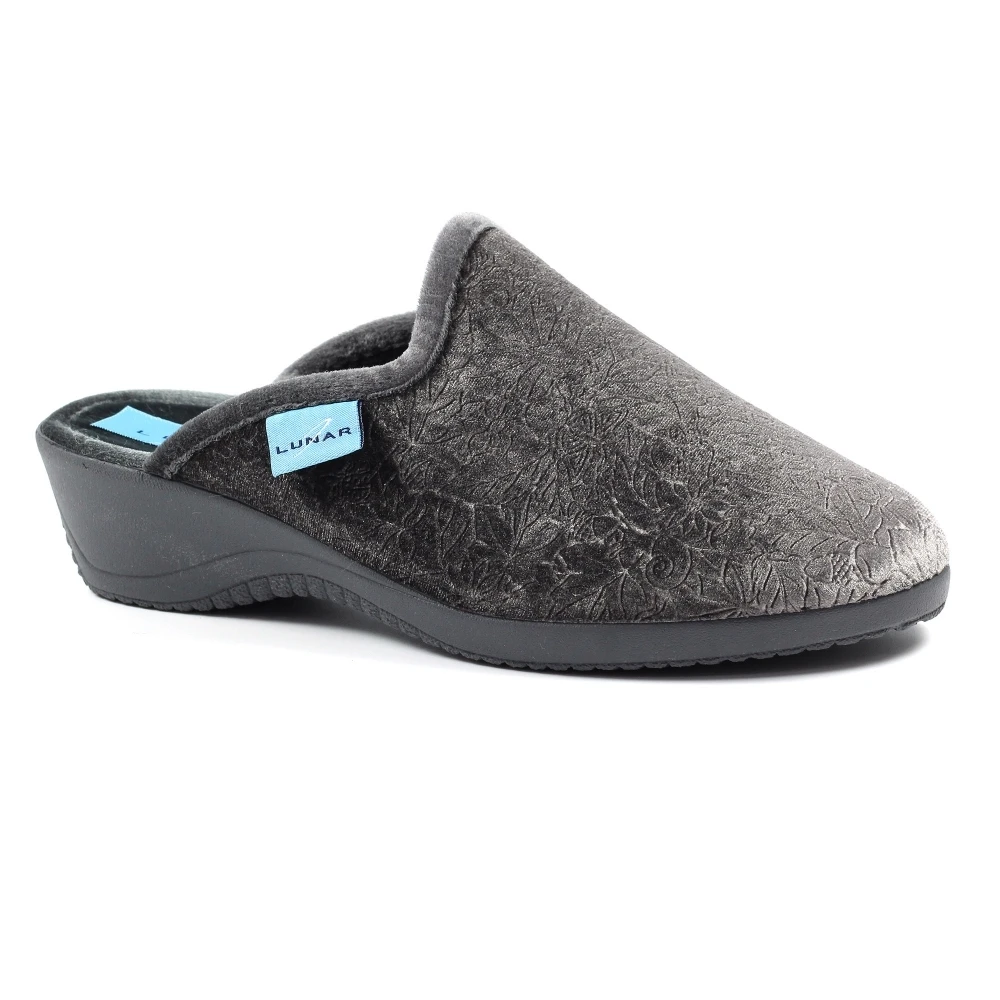 LUNAR Audrey Grey Mule Slipper 2 LUNAR Audrey Grey Mule Slipper - Image 2
