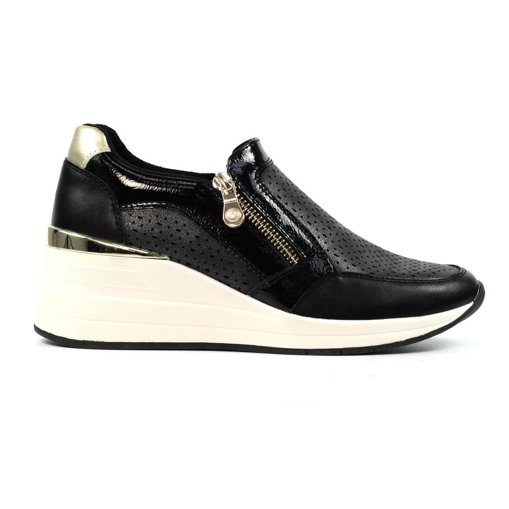 LUNAR Barcelona Black Wedge Trainer 1 LUNAR Barcelona Black Wedge Trainer