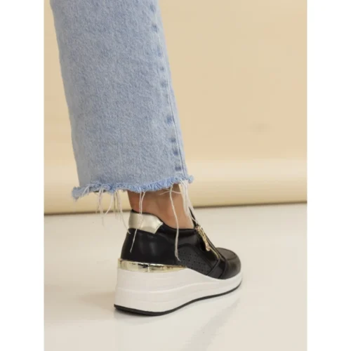 LUNAR Barcelona Black Wedge Trainer 12 LUNAR Barcelona Black Wedge Trainer -Slipper Supply Store barcelona black wedge trainer p7409 423169 image