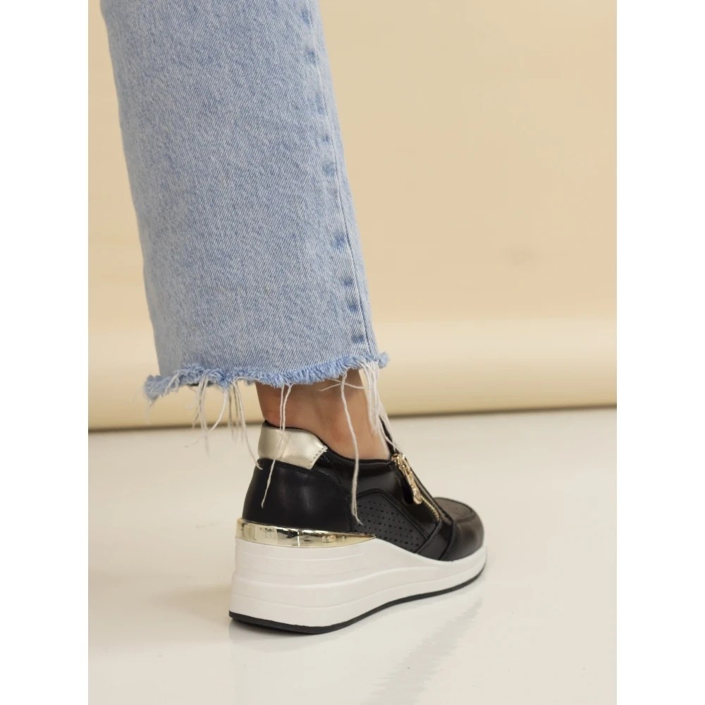 LUNAR Barcelona Black Wedge Trainer 5 LUNAR Barcelona Black Wedge Trainer - Image 5