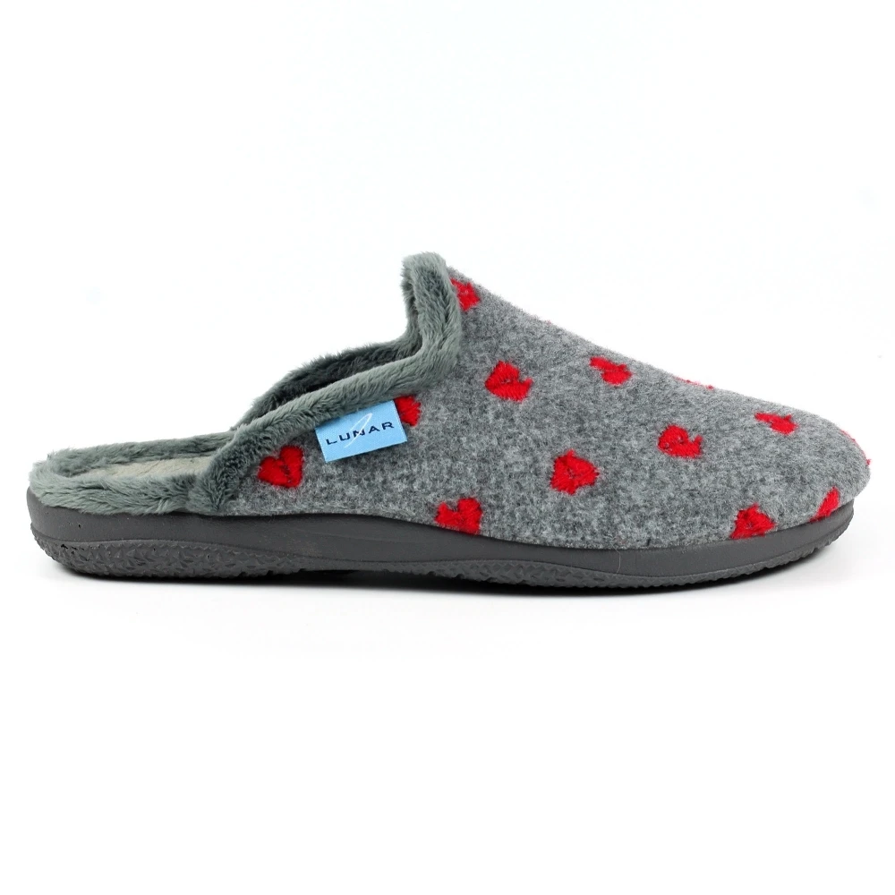 LUNAR Bruna Grey Mule Slipper 1 LUNAR Bruna Grey Mule Slipper