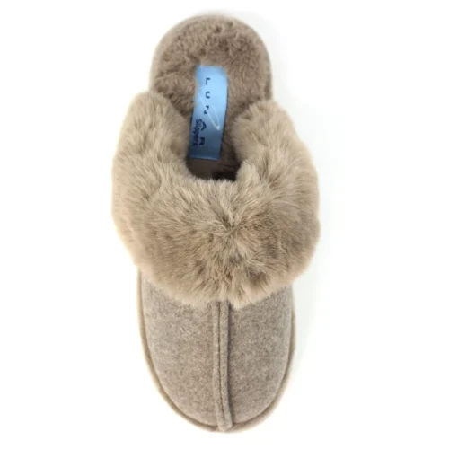 LUNAR Carol Taupe Slipper -Slipper Supply Store carol taupe slipper p6908 392215 image