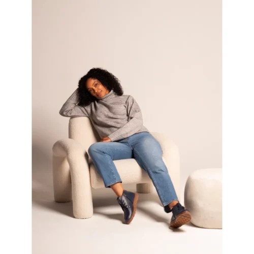 LUNAR Claire III Navy Leather Boot -Slipper Supply Store claire iii navy leather boot p7629 446274 image