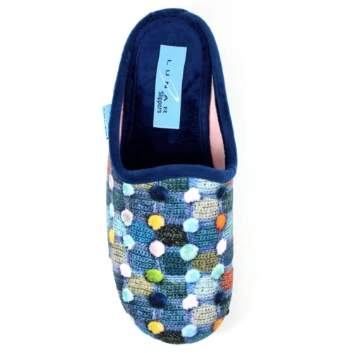 LUNAR Crackle Blue Slip On Slipper -Slipper Supply Store crackle blue slip on slipper p6808 387075 image