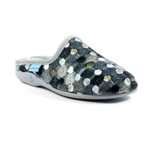 LUNAR Crackle Grey Slip On Slipper 9 LUNAR Crackle Grey Slip On Slipper -Slipper Supply Store crackle grey slip on slipper p5962 358728 image