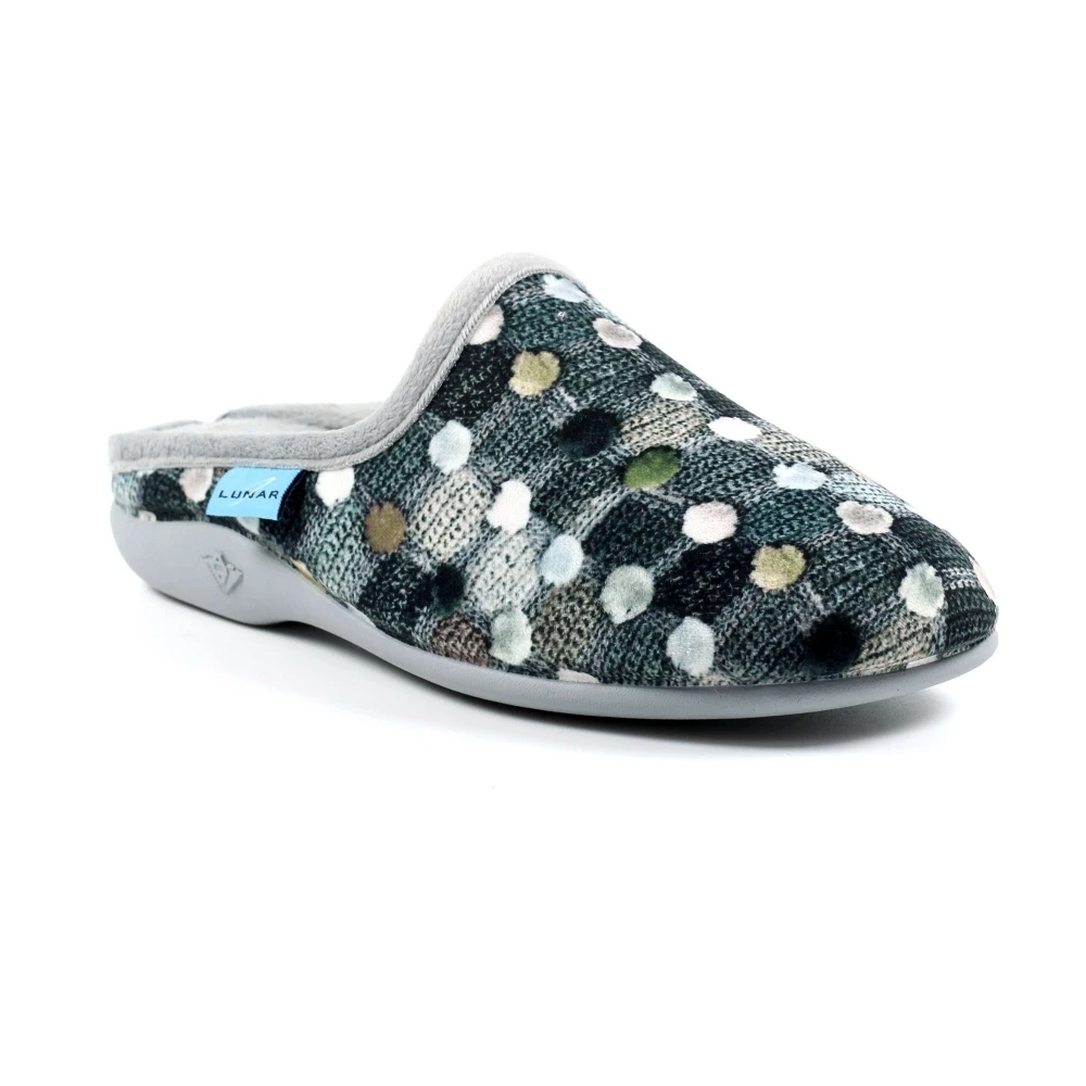 LUNAR Crackle Grey Slip On Slipper 3 LUNAR Crackle Grey Slip On Slipper - Image 3