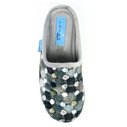 LUNAR Crackle Grey Slip On Slipper 12 LUNAR Crackle Grey Slip On Slipper -Slipper Supply Store crackle grey slip on slipper p5962 358746 image