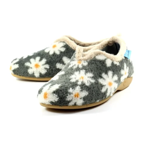 LUNAR Daisy Grey Flower Slipper -Slipper Supply Store daisy grey flower slipper p5958 358422 image