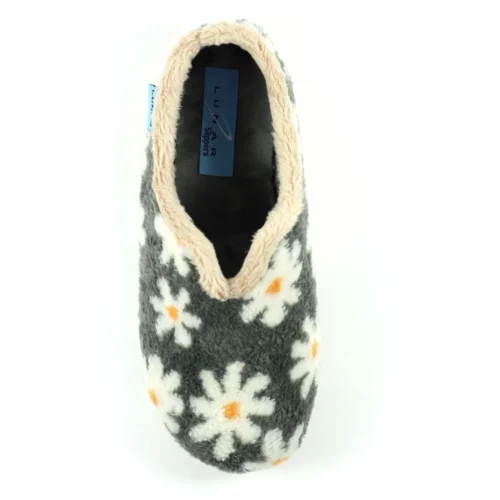 LUNAR Daisy Grey Flower Slipper -Slipper Supply Store daisy grey flower slipper p5958 358434 image