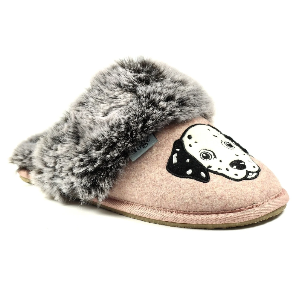 Dalmation Pink Mule Slipper 2 Dalmation Pink Mule Slipper - Image 2