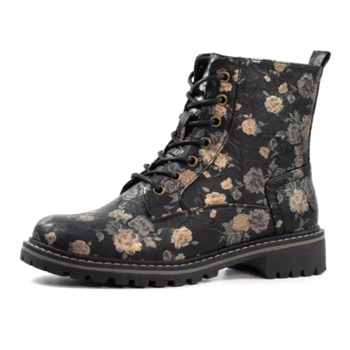 LUNAR Dazzle Black Floral Ankle Boot -Slipper Supply Store dazzle black floral ankle boot p7745 443811 image