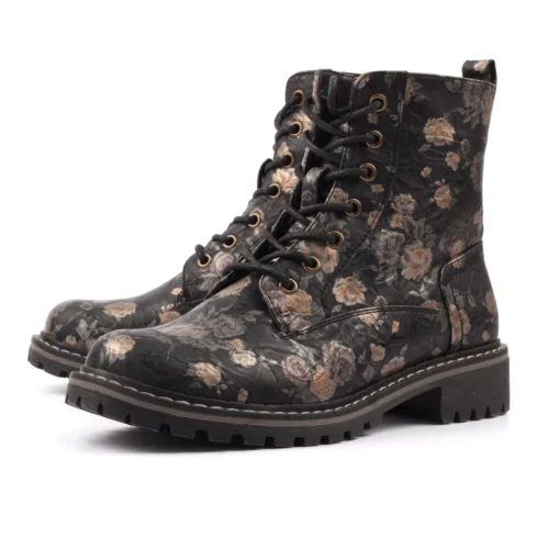 LUNAR Dazzle Black Floral Ankle Boot -Slipper Supply Store dazzle black floral ankle boot p7745 443829 image