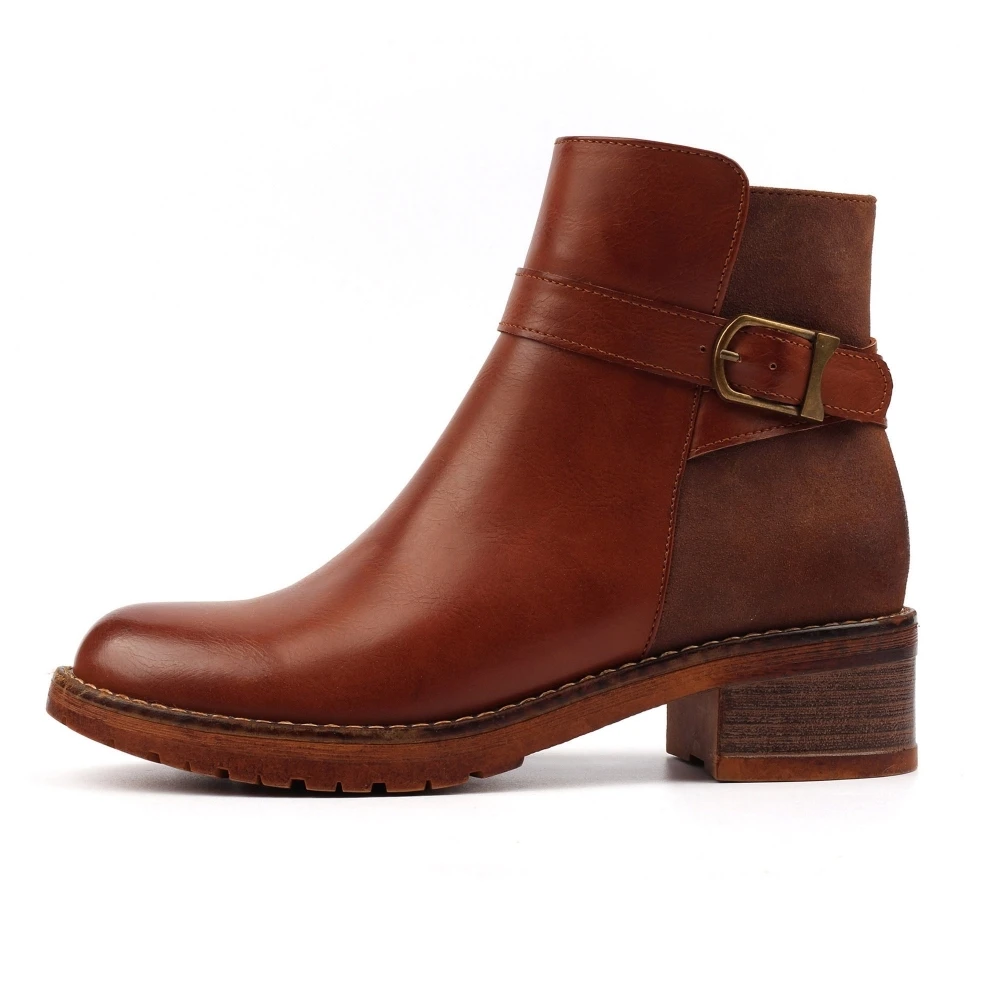 LUNAR Demure Tan Ankle Boot 3 LUNAR Demure Tan Ankle Boot - Image 3