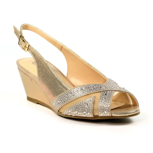 LUNAR Emmerline Gold Slingback Wedge 9 LUNAR Emmerline Gold Slingback Wedge -Slipper Supply Store emmerline gold slingback wedge p6524 377611 image