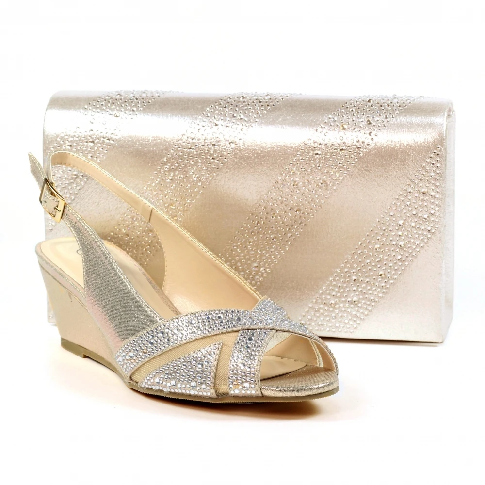 LUNAR Emmerline Gold Slingback Wedge 8 LUNAR Emmerline Gold Slingback Wedge - Image 8