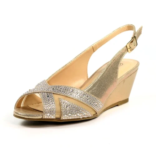 LUNAR Emmerline Gold Slingback Wedge 10 LUNAR Emmerline Gold Slingback Wedge -Slipper Supply Store emmerline gold slingback wedge p6524 378474 image