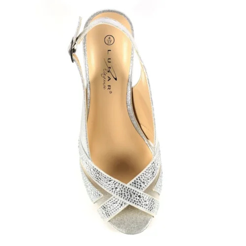 LUNAR Emmerline Silver Slingback Wedge -Slipper Supply Store emmerline silver slingback wedge p6525 377671 image