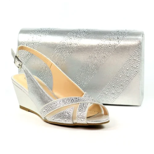 LUNAR Emmerline Silver Slingback Wedge -Slipper Supply Store emmerline silver slingback wedge p6525 377683 image