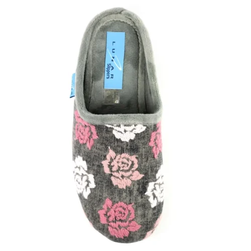 LUNAR Empire Grey Mule Slipper -Slipper Supply Store empire grey mule slipper p6103 363169 image