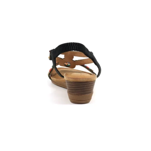 LUNAR Epsom Black Wedge Sandal 11 LUNAR Epsom Black Wedge Sandal -Slipper Supply Store epsom black wedge sandal p6402 404422 image