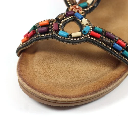 LUNAR Epsom Black Wedge Sandal 13 LUNAR Epsom Black Wedge Sandal -Slipper Supply Store epsom black wedge sandal p6402 404434 image