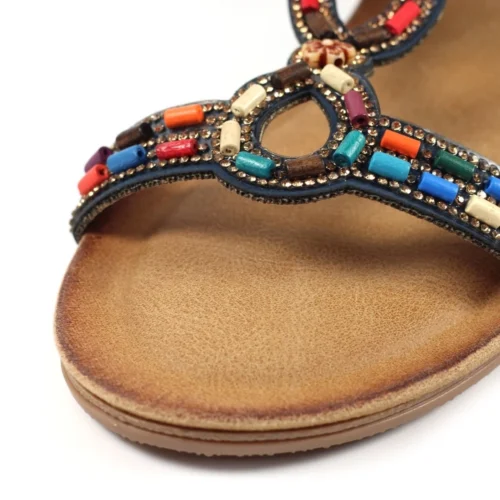 LUNAR Epsom Navy Wedge Sandal -Slipper Supply Store epsom navy wedge sandal p6403 404476 image