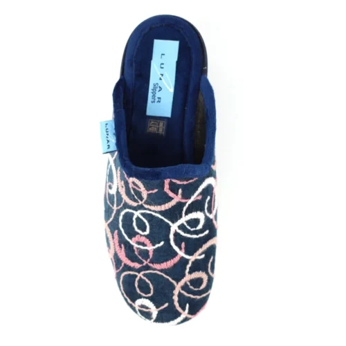 LUNAR Erin II Navy Mule Slipper -Slipper Supply Store erin ii navy mule slipper p6855 389445 image