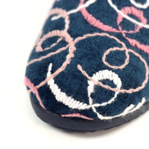 LUNAR Erin II Navy Mule Slipper -Slipper Supply Store erin ii navy mule slipper p6855 389451 image