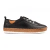 LUNAR Evie Black Leather Plimsoll 16 LUNAR Evie Black Leather Plimsoll -Slipper Supply Store evie black leather plimsoll p7480 429527 image