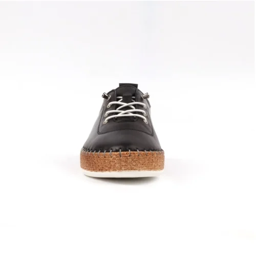 LUNAR Evie Black Leather Plimsoll -Slipper Supply Store evie black leather plimsoll p7480 429545 image