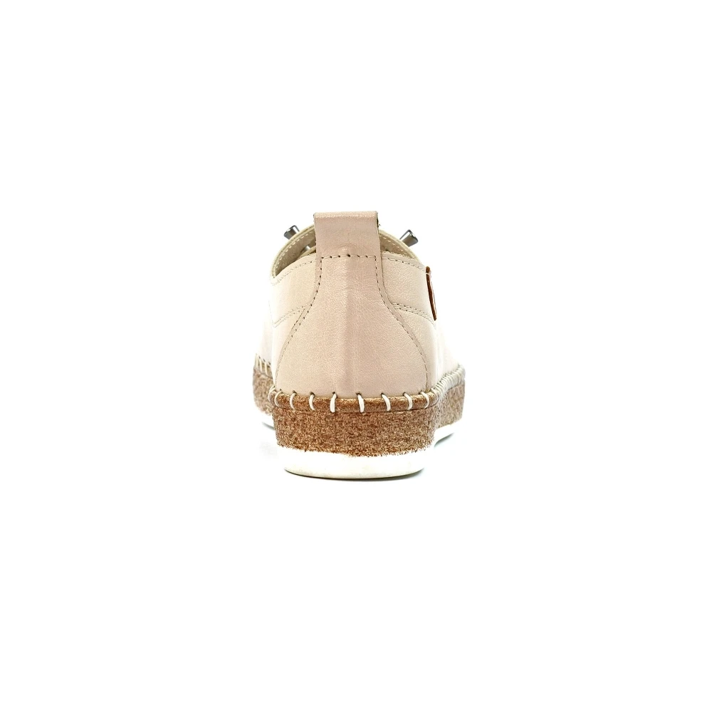 LUNAR Evie Cream Leather Plimsoll 7 LUNAR Evie Cream Leather Plimsoll - Image 7