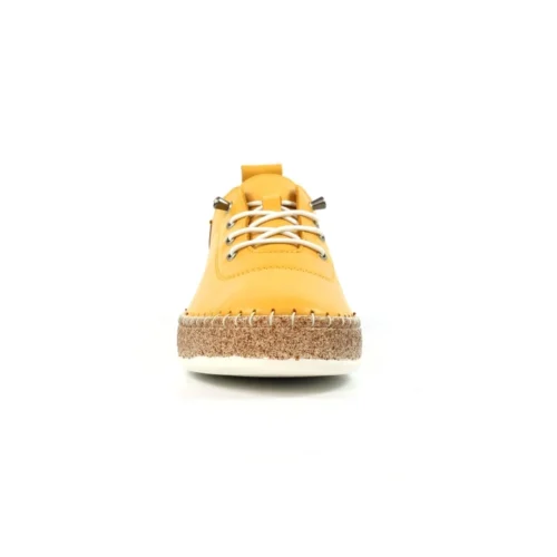 LUNAR Evie Mustard Leather Plimsoll -Slipper Supply Store evie mustard leather plimsoll p7131 407953 image