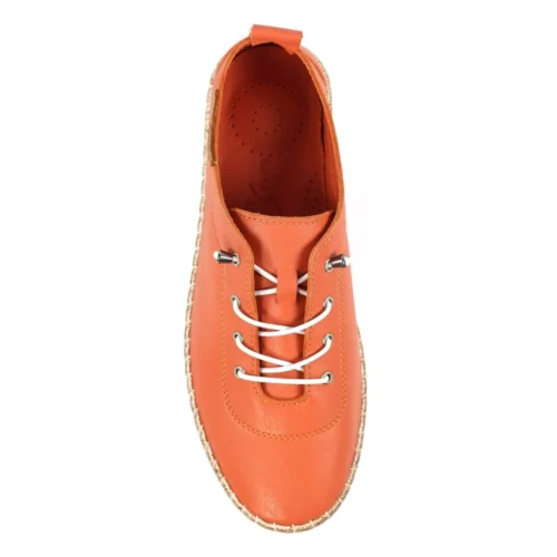 LUNAR Evie Orange Leather Plimsoll -Slipper Supply Store evie orange leather plimsoll p7132 408019 image