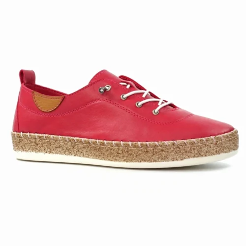 LUNAR Evie Raspberry Leather Plimsoll -Slipper Supply Store evie raspberry leather plimsoll p7133 408055 image