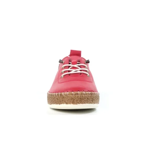 LUNAR Evie Raspberry Leather Plimsoll -Slipper Supply Store evie raspberry leather plimsoll p7133 408061 image