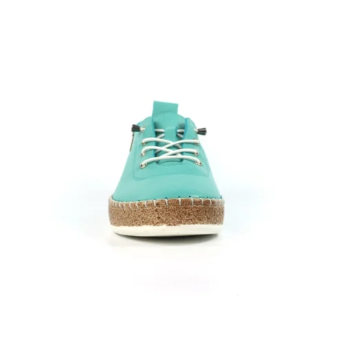 LUNAR Evie Turquoise Leather Plimsoll -Slipper Supply Store evie turquoise leather plimsoll p7135 408175 image