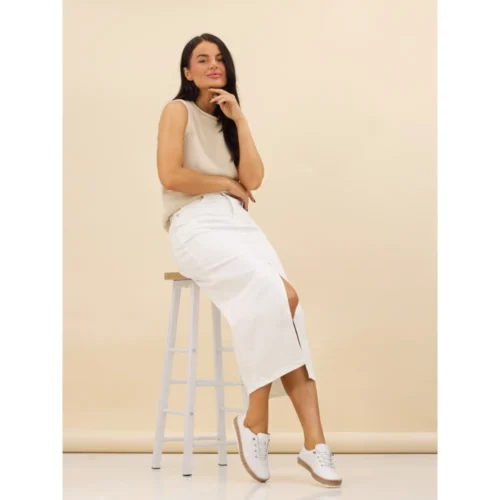 LUNAR Evie White Leather Plimsoll -Slipper Supply Store evie white leather plimsoll p7136 408229 image