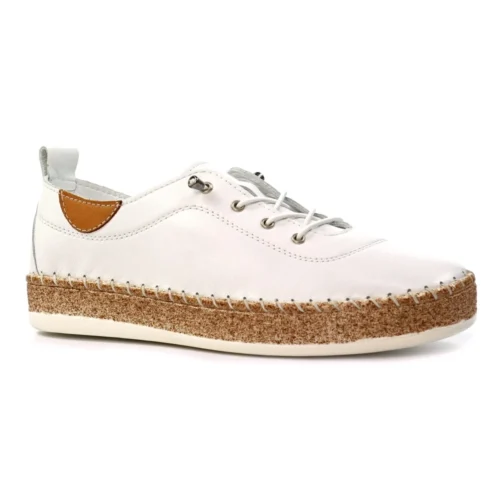 LUNAR Evie White Leather Plimsoll -Slipper Supply Store evie white leather plimsoll p7136 408235 image
